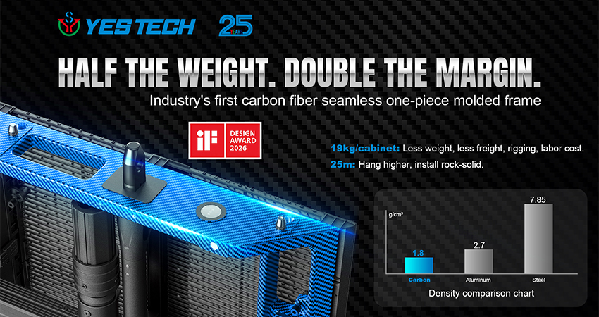 How Carbon Fiber Is Making Large LED Displays Lighter and Stronger for Large-Scale Events