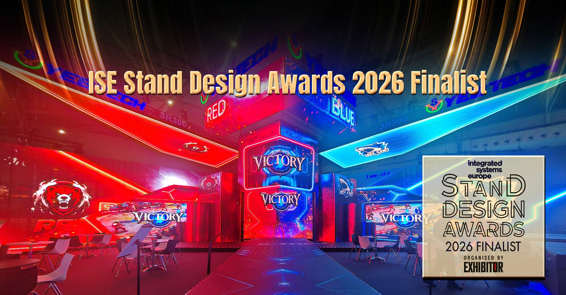 YES TECH finalist for ISE 2026 Stand Design Award with YESphere LED stage